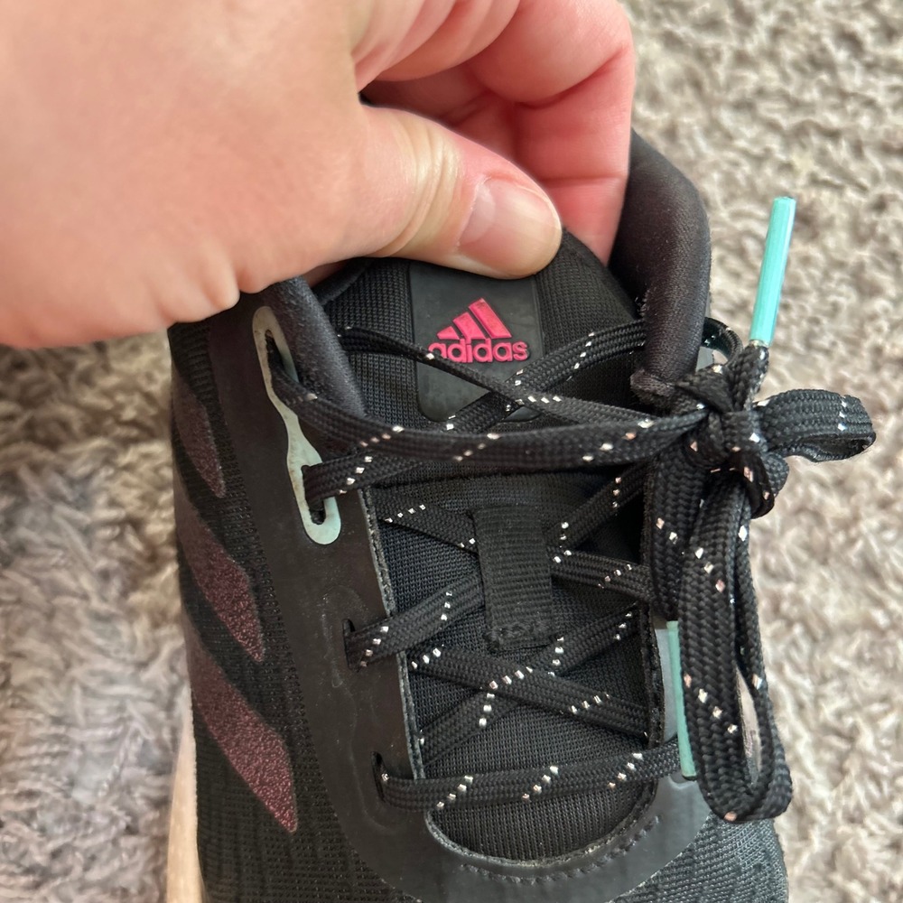 Adidas‎ Bounce Running Shoes Black Purple Teal Women's Size 5 Sneakers - Picture 5 of 7